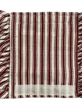 NWT Vintage LONGABERGER Basket Handle Gripper Sweetheart Red Liner Striped Deco